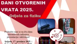 Odjel za fiziku Sveučili&scaron;ta Josipa Jurja Strossmayera u Osijeku organizira Dane otvorenih vrata 2025.