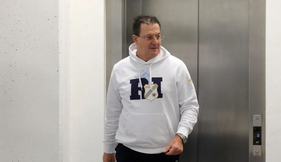 04.02.2025., Rijeka - Predsjednik HNK Rijeka Damir Miskovic odrzao je konferenciju za medije. Photo: Goran Kovacic/PIXSELL