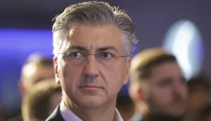 Zagreb, 13.12.2025.- &nbsp;XVIII. Opći sabor Mladeži Hrvatske demokratske zajednice (HDZ). Na fotografiji predsjednik Vlade RH i HDZ-a Andrej Plenkovićfoto HINA/ Admir BULJUBA&Scaron;IĆ/ abu