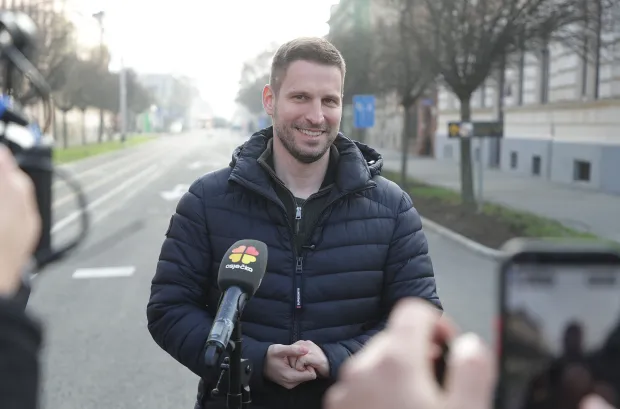 Osijek, 17. 12. 2025., Radićeva ulica, zavr&scaron;etak radova, pu&scaron;tanje ulice u promet, obilazak, Ivan Radić SNIMIO BRUNO JOBST