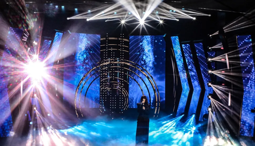 The finale will take place in Sanremo, with photos of the major artists in competition and the finalist during the Live Music Show FINALE SANREMO GIOVANI on December 14, 2025 at the TEATRO DEL CASINO' SANREMO in SANREMO, Italy (Photo by Renata Roattino/LiveMedia/Sipa USA) Photo: LiveMedia/SIPA USA