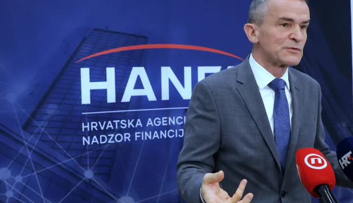 Zagreb.24.11.2025.- Hrvatska agencija za nadzor financijskih usluga (Hanfa) organizirala je konferenciju "DORA i digitalna otpornostizazovi praktične primjene", na kojoj će predstavnici nebankarskog financijskog sektora raspravljati o primjeni Uredbe DORA (Uredba o digitalnoj operativnoj otpornosti), aktualnim kibernetičkim prijetnjama i nadzornim očekivanjima.Na slici Ante Žigman.Foto HINA/Tomislav Pavlek/ tp