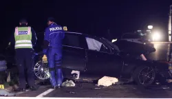 18.04.2025., Karlovac - U prometnoj nesreci koja se dogodila oko 20.15 sati u kojoj su sudjelovala cetiri osobna automobila smrtno su stradale dvije osobe. Photo: Kristina Stedul Fabac/PIXSELL