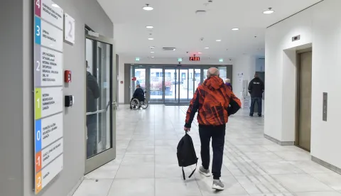 27.03.2023., Zagreb- Hodnici u KB Sveti Duh. Photo: Sandra Simunovic/PIXSELL