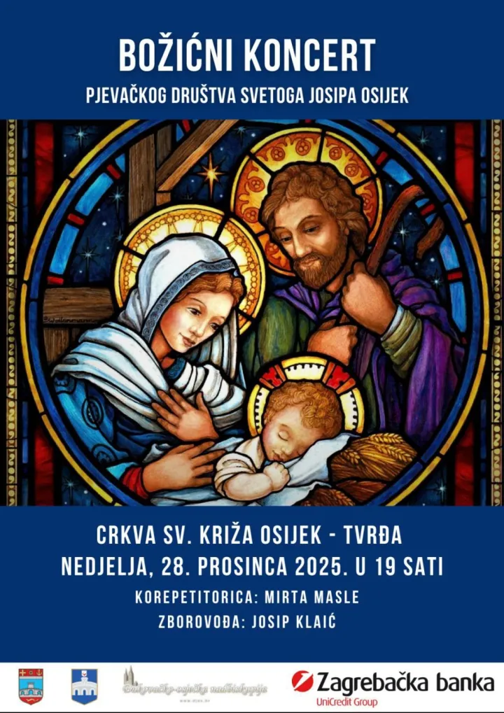 Božićni koncert Pjevačkog dru&scaron;tva sv. Josipa - plakat 2025.