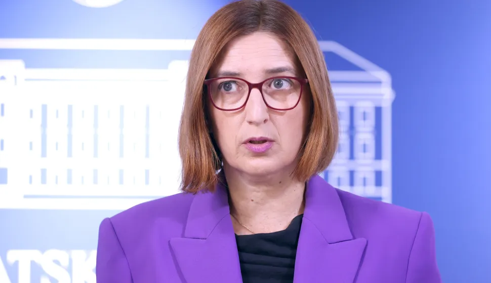 10.12.2025., Zagreb - Na konferenciji za medije odrzanoj u Saboru o temi: "Zakoni o prostoru koji ce unistiti prostor" govorio je zastupnica Marijana Puljak. Photo: Patrik Macek/PIXSELL