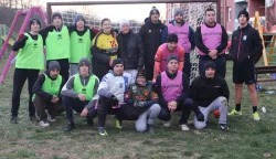 Osijek, 31. 12. 2025, Dragonjska ulica, tradicionalna nogometna utakmica stanara i 3. poluvrijeme.snimio GOJKO MITIĆ