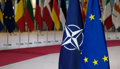 MAGAZIN EU NATOThriving NATO, EU ties amid shifting security dynamics in Europe | OpinionShutterstockshutterstock.comhttps://www.shutterstock.com ' u