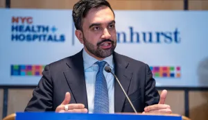New York City Mayor-elect Zohran Mamdani speaks during a press conference at Elmhurst Medical Center, announcing the appointments of Steve Banks, Helen Arteaga and Ramzi Kassem on Tuesday Dec. 30, 2025, in the Queens borough of New York City, USA. Photo by Barry Williams/ New York Daily News/TNS/ABACAPRESS.COM Photo: New York Daily News/TNS/ABACA/ABACA