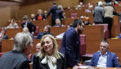 Zagreb, 15.12.2025. - Saborski zastupnici glasaju o raspravljenim točkama.Na fotografiji Marijana Petir.foto HINA/ Edvard &Scaron;U&Scaron;AK/ es