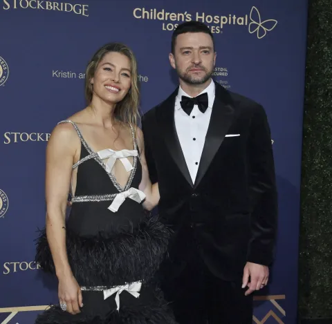 Jessica Biel and Justin Timberlake attend the Children's Hospital Los Angeles CHLA gala at Barker Hangar in Santa Monica, California on Saturday, October 8, 2022. Hosted by actor Chris Pine and his father, actor Robert Pine, the evening featured a live performance by Timberlake and paid tribute to the hospital's frontline clinical team members and philanthropists who help CHLA fulfill its mission of creating hope and building healthier futures for children. Photo by Jim Ruymen/UPI Photo via Newscom Photo: Jim Ruymen/NEWSCOM