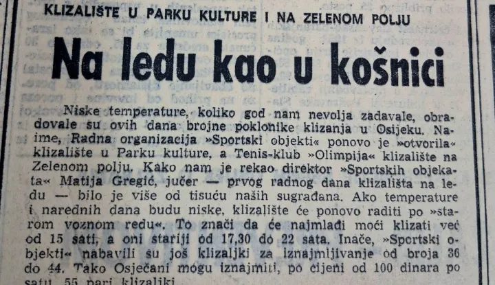 Klizali&scaron;te je bilo hit 1998. godine u Osijeku