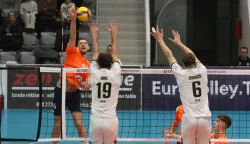 Osijek, 10. 12. 2025, Sportska dvorana Gradski vrt, odbojka, Mursa Osijek - Alpacem Kanal (Slovenija), CEV Kup.snimo GOJKO MITIĆ