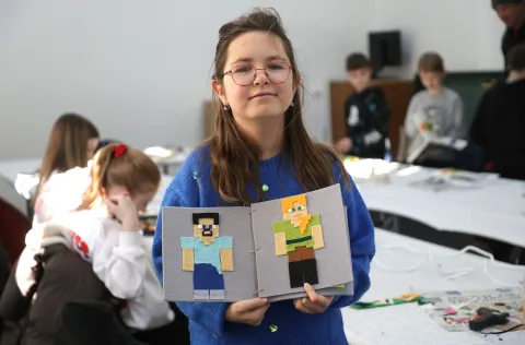 Osijek, 08. 01. 2026., Tvrđa, Dom tehnike, zimske radionice, djeca, Tesa; Minecraft - radionicaSNIMIO BRUNO JOBST