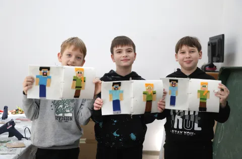 Osijek, 08. 01. 2026., Tvrđa, Dom tehnike, zimske radionice, djeca, Minecraft - radionicaSNIMIO BRUNO JOBST