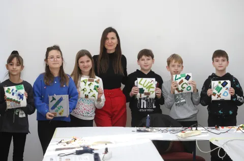 Osijek, 08. 01. 2026., Tvrđa, Dom tehnike, zimske radionice, djeca, Sara Marolin Brljačić - voditeljica; Minecraft - radionicaSNIMIO BRUNO JOBST