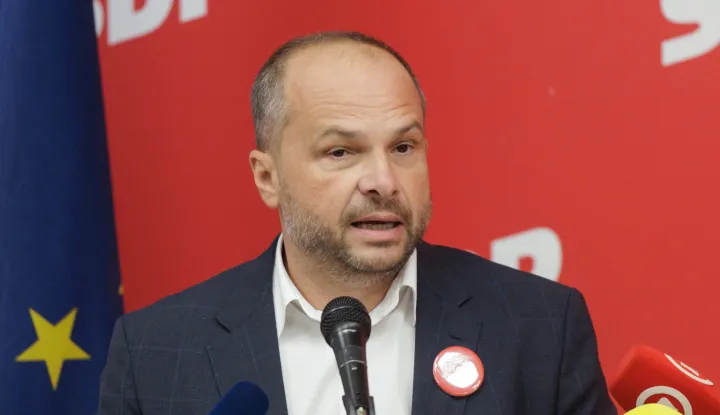 Zagreb, 27.09.2025. - Sjednica Glavnog odbora SDP-a.Na fotografiji Sini&scaron;a Hajda&scaron; Dončić.foto HINA/ Edvard &Scaron;U&Scaron;AK