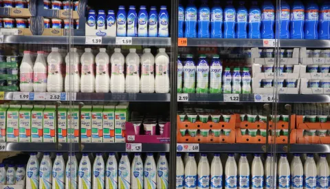 Osijek, 14. 10. 2025, Kaufland Retfala, obilazak Kauflanda pred sutra&scaron;nje otvorenje. Trgovina, proizvodi, police, ilustracijasnimio GOJKO MITIĆ