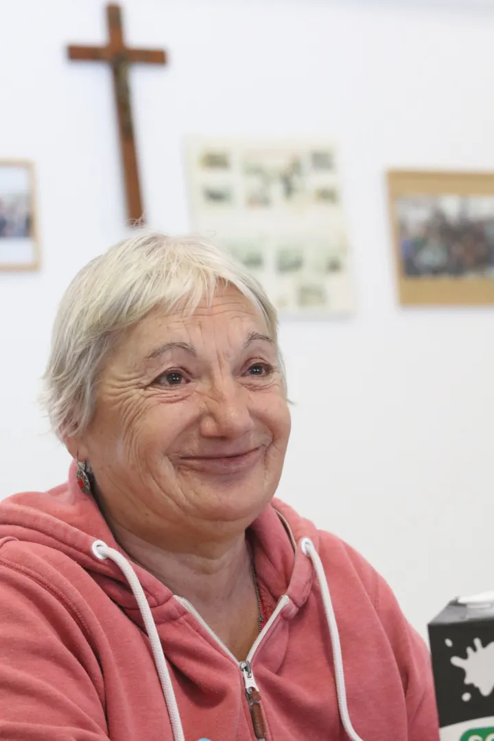 Osijek, 09. 01. 2026, Strossmayerova 69, Dom Sv. Vinka, Dom za beskućnike u sezoni minusa i snijega. Marija, korisnica Doma.snimio GOJKO MITIĆ