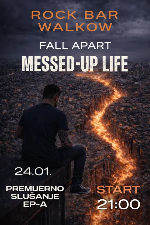Mladi glazbenik Fall Apart predstavit će svoj EP Messed-Up Life u Rock baru Walkow u Vinkovcima.