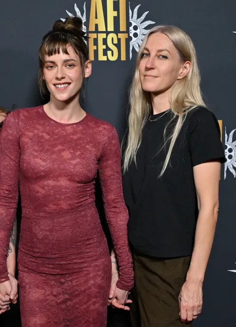 Kristen Stewart and Dylan Meyer arriving to AFI Fest 2025 "The Chronology of Water" special screening held at the TCL Chinese 6 Multiplex Theater on October 26, 2025 in Hollywood, Ca. Photo by Lisa OConnor/ AFF/ABACAPRESS.COM Photo: AFF/ABACA/ABACA