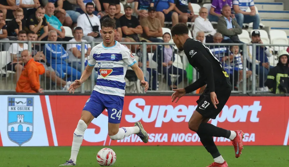 Osijek, 14. 09. 2025, Opus Arena, nogomet, Osijek - Vukovar 1991, SuperSport HNL 25/26. Filip Živković (24).snimio GOJKO MITIĆ