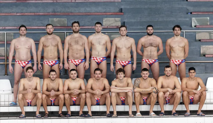 Zagreb, 08.01.2026. - Otvoreni trening hrvatske vaterpolo reprezentacije i tiskovna konferencija u sklopu zavr&scaron;nih priprema za Europsko prvenstvo u Beogradu.Na fotografiji hrvatska vaterpolo reprezentacija.foto HINA/ Edvard &Scaron;U&Scaron;AK