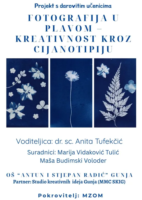 Ministarstvo obrazovanja odobrilo je &scaron;koli 1800 eura za provedbu projekta "Fotografija u plavom &ndash; kreativnost kroz cijanotipiju"siječanj 2026.