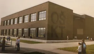 Osijek, 12. 01. 2026, Trg Ante Starčevića 2, Županija. Županica Nata&scaron;a Trami&scaron;ak potpisala ugovor za rekonstrukciju i dogradnju O&Scaron; Kralj Tomislav; Na&scaron;ice. Vizualizacija.snimio GOJKO MITIĆ