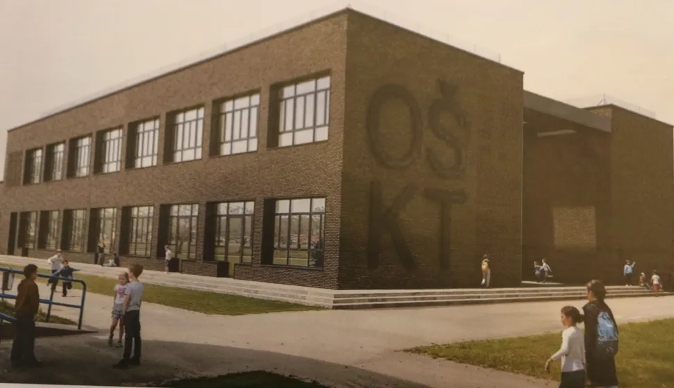 Osijek, 12. 01. 2026, Trg Ante Starčevića 2, Županija. Županica Nata&scaron;a Trami&scaron;ak potpisala ugovor za rekonstrukciju i dogradnju O&Scaron; Kralj Tomislav; Na&scaron;ice. Vizualizacija.snimio GOJKO MITIĆ