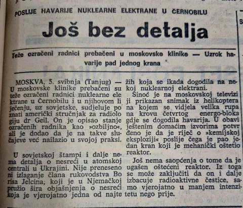 Osamdesete su bile godine...Černobilska katastrofaArhiva: Glas Slavonije