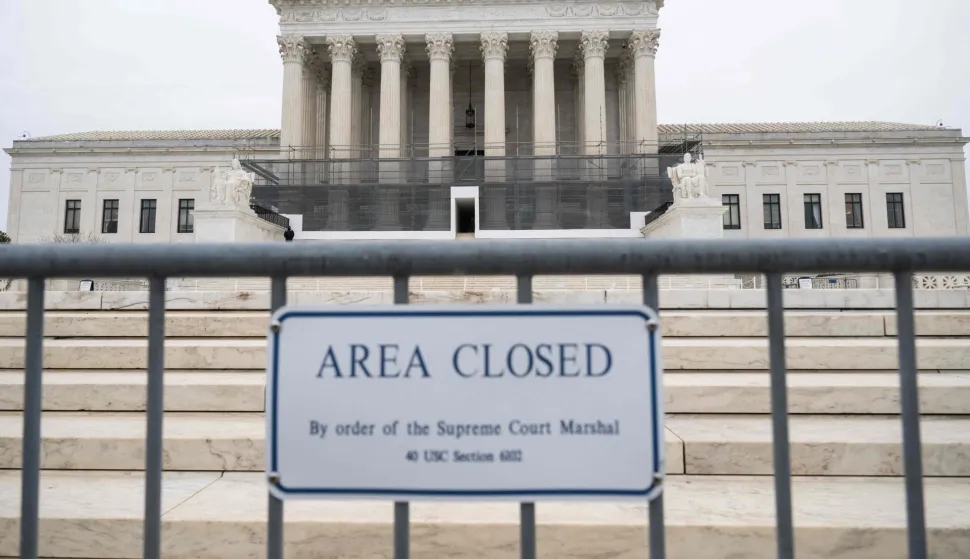 A view of the US Supreme Court in Washington, DC, on January 9, 2026. The awaited ruling on US President Donald Trump's sweeping global tariffs was not among the opinions issued on Friday by the Supreme Court. (Photo by SAUL LOEB/AFP)