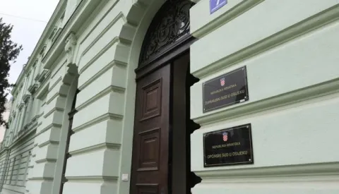 Osijek, 30. 03. 2021, Zgrada Zupanijskog i Opcinskog suda u Osijeku. Zupaniski sud, Opcinski sud Osijek. Zgrada. snimio GOJKO MITIC