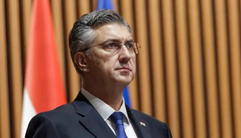 Zagreb, 15.01.2026. - Aktualnim prijepodnevom započela je 9. sjednica Hrvatskog sabora.Na fotografiji Andrej Plenković.foto HINA/ Edvard &Scaron;U&Scaron;AK/ es