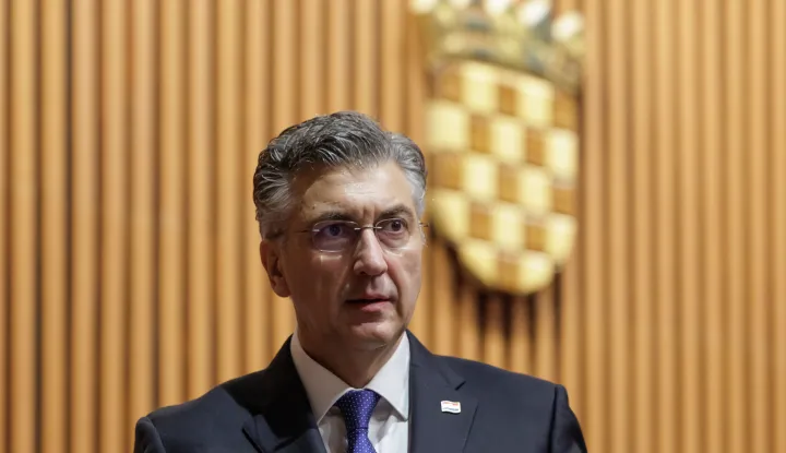 Zagreb, 15.01.2026. - Aktualnim prijepodnevom započela je 9. sjednica Hrvatskog sabora.Na fotografiji Andrej Plenković.foto HINA/ Edvard &Scaron;U&Scaron;AK/ es