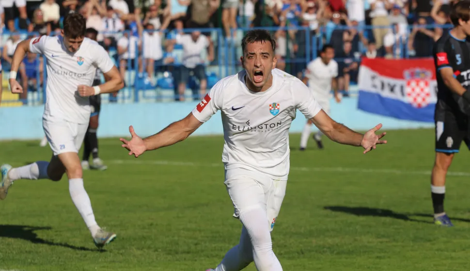 Vukovar, 01. 06. 2025, Stadion Borovo naselje, nogomet, SuperSport Prva NL 24/25. Vukovar 1991 - Opatija. Tabinas Paul Bismarcksnimio GOJKO MITIĆ.