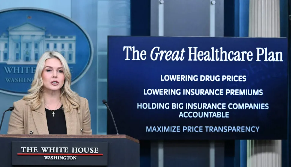 White House Press Secretary Karoline Leavitt speaks during a press briefing in the Brady Briefing Room of the White House in Washington, DC, on January 15, 2026. (Photo by Mandel NGAN/AFP)