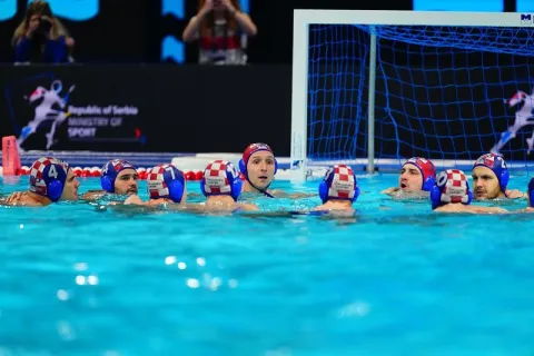 Beograd, 15.01.2026. - Hrvatski vaterpolisti izgubili su u 3. kolu Europskog prvenstva u Beogradu od Grčke s 10-11 (2-3, 1-2, 4-3, 3-2), te u drugi krug natjecanja prenose tri boda. foto HINA/ HVS/ ml