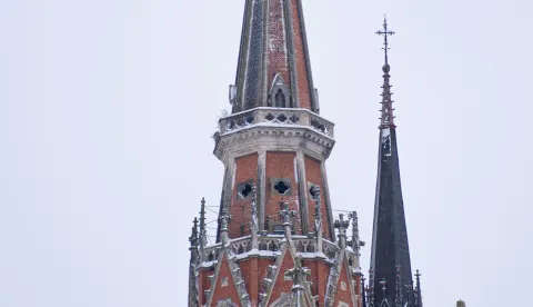 Osijek, 07. 12. 2025., Slobodnjacisnijeg; ulice; katedrala; zima