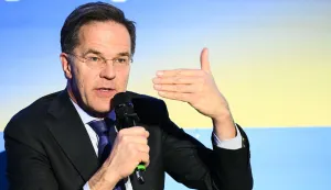 NATO Secretary General Mark Rutte speaks on stage during the Renew Europe Global Europe Forum 2026, called "Freedom on the Offensive: Fighting for a safe Europe" at the European Parliament in Brussels on January 13, 2026. (Photo by NICOLAS TUCAT/AFP)