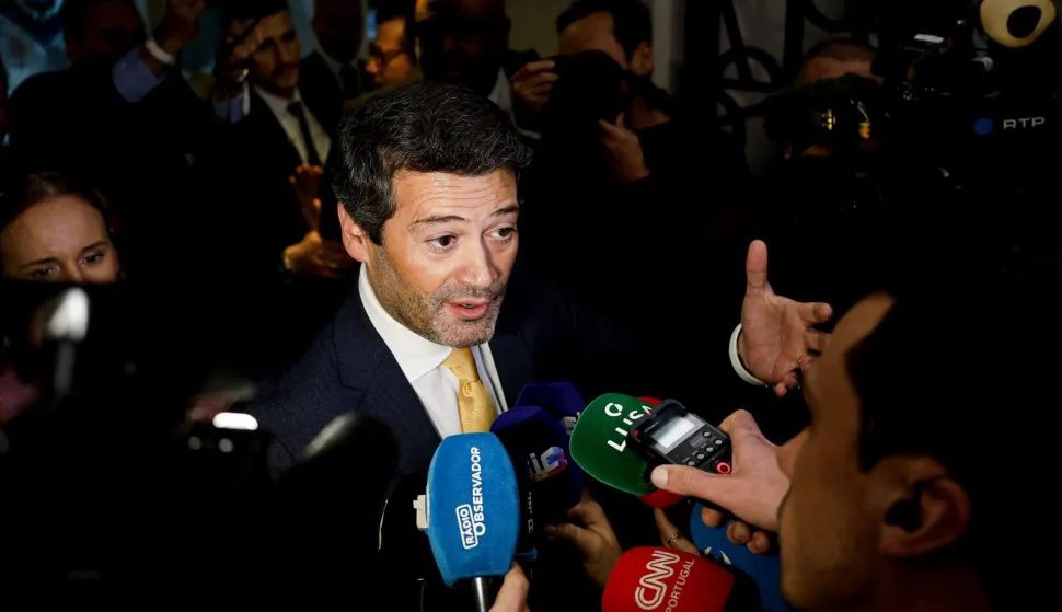 The leader of Chega (Enough) party, far-right candidate Andre Ventura, arrives on the night of Portugal's presidential election first round in Lisbon on January 18, 2026. Socialist candidate Jose Seguro took first place in the first round of Portugal's presidential election held today, followed by far-right contender Andre Ventura, according to exit poll projections. Seen as the clear favorite in this first round, right-wing Ventura remained in a distant second place and will fight for a spot in the runoff against liberal Joao Cotrim. (Photo by FILIPE AMORIM/AFP)