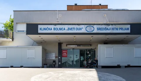 Zagreb, 04.06.2025. - Bolnica Sveti Duh u kojoj su u tijeku privođenja liječnika zbog korupcije.foto HINA/ Edvard &Scaron;U&Scaron;AK