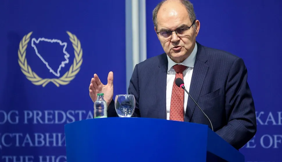 20.06.2024., Sarajevo, Bosna i Hercegovina - Konferencija za medije Visokog predstavnika u BiH Christiana Schmidta nakon dvodnevne sjednice Vijeca za implementaciju mira. Photo: Armin Durgut/PIXSELL