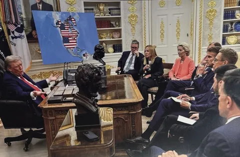 Grenland - montaža koju je Donald Trump objavio na svojoj dru&scaron;tvenoj mreži Truth Social https://truthsocial.com/@realDonaldTrump