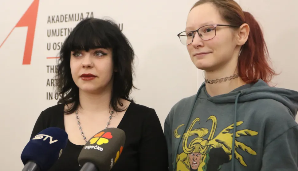 Osijek, 20. 01. 2026, Akademija, Rektorat, salon. Nagrade studentima za najbolje videouratke na temu negativne uloge clickbaita.snimio GOJKO MITIĆ