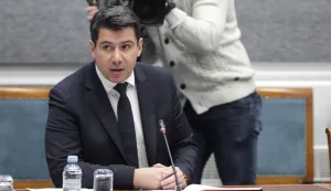 Zagreb, 21.01.2026.- Hrvatski sabor, 31. sjednica Odbora za pravosuđe, o Izboru predsjednika/ce Vrhovnog suda Republike Hrvatske. Na fotografiji Nikola Grmoja.foto HINA/ Admir BULJUBA&Scaron;IĆ/ abu