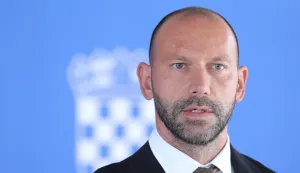 Zagreb.4.9.2025.- Održana je redovita sjednica Vlade RH.Ministar Damir Habijan dao je izjavu nakon sjednice.Foto HINA/Tomislav Pavlek/ tp