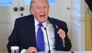 US President Donald Trump speaks during a meeting with US oil companies executives in the East Room of the White House in Washington, DC on January 9, 2026. President Trump is aiming to convince oil executives to support his plans in Venezuela, a country whose energy resources he says he expects to control for years to come. US forces seized Venezuelan president Nicolas Maduro in a sweeping military operation on January 3, with Trump making no secret that control of Venezuela's oil was at the heart of his actions. (Photo by SAUL LOEB/AFP)