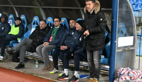 Vinkovci, 12.12.2025. - Susret 17. kola hrvatskog nogometnog prvenstva Vukovar 1991 - Varaždin. Na fotografiji Čabraja Silvijo.foto HINA/ Gordan PANIĆ/ gp