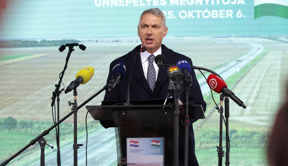 Sudaraž, 06. 10. 2025., Sudaraž, A5, A5 autocesta, 5C koridor, obilježavanje, zavr&scaron;etak izgradnje koridora 5C, Janos LazarSNIMIO BRUNO JOBST